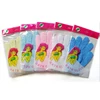 6pcs Bath For Exfoliating Glove Cleaning Body Bubbler Massage  Wash Skin Moisturizing SPA Five Fingers Shower Scrub Gloves Foam 1