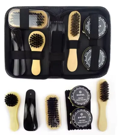 مجموعة العناية بالأحذية الاحترافية المحمولة للأحذي...