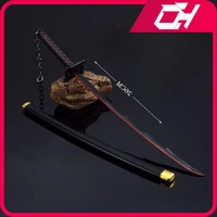 Anime Weapon Kurosaki Ichigo Ban Kai Zangetsu 26cm Metal Anime Weapon Model Katana Samurai Swords Ornament Crafts Gifts Toys Boy 1