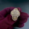 Aokaishen Cross Finger Ring Full Iced Out Zircon Prong Cubic Zirconia Fashion Luxulry Women Hip Hop Jewelry 4