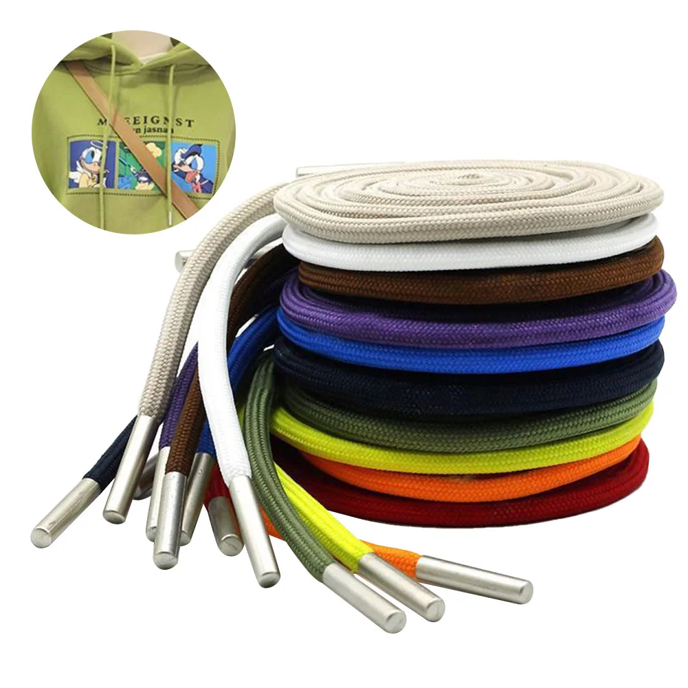 Braided Round Twisted Cord for Fashion and Craft Projects - 140CM, 5MM, Solid Color