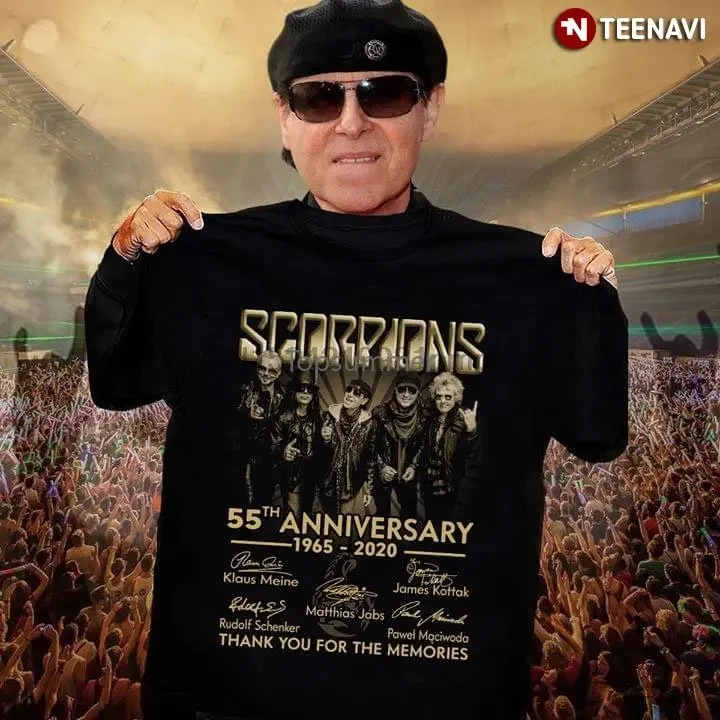 CamisetadeScorpionsparahombreymujercamisade55aniversario