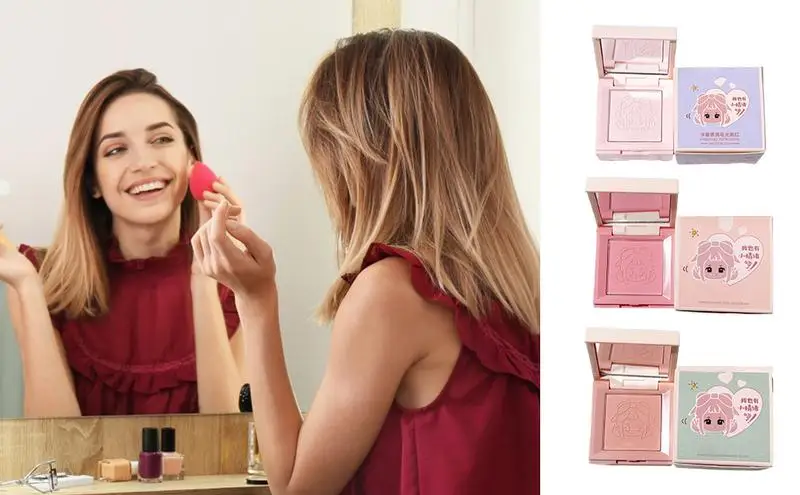 

4 в 1, палитра кремовых румян для щек