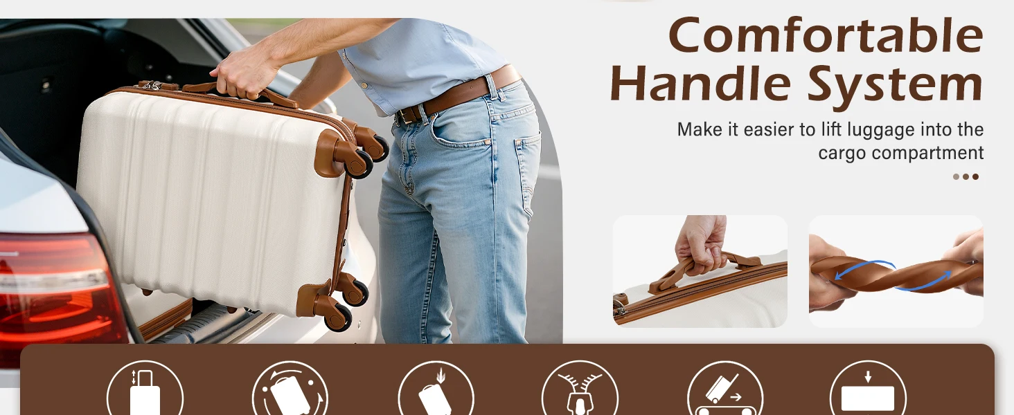 luggage set with double handles