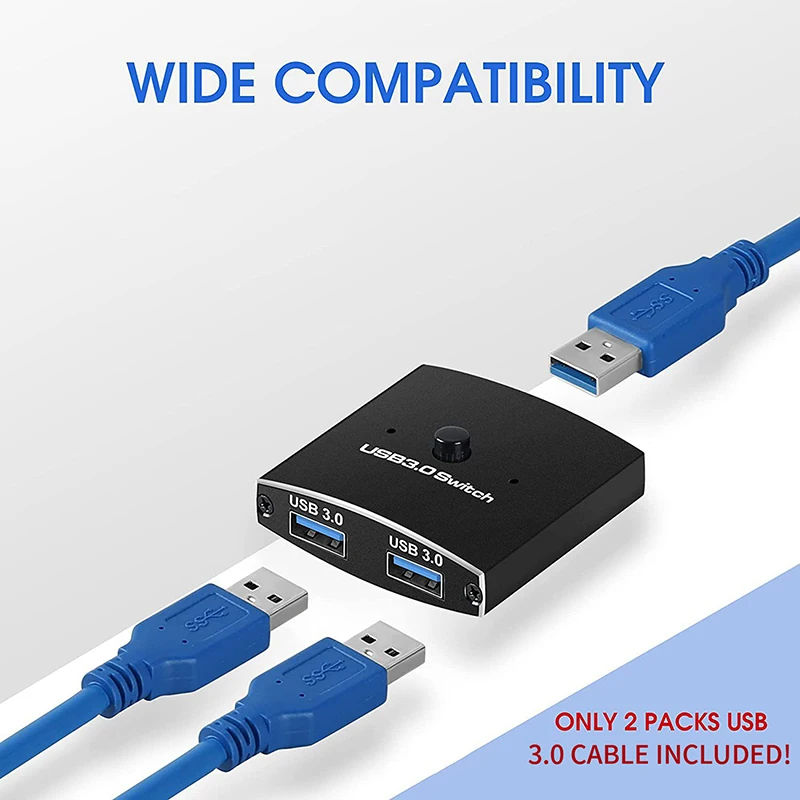 

1 шт. USB 3,0 переключатель 5 Гбит/с 2 в 1 выключатель USB 3,0 двухсторонний переключатель для принтера клавиатуры мыши