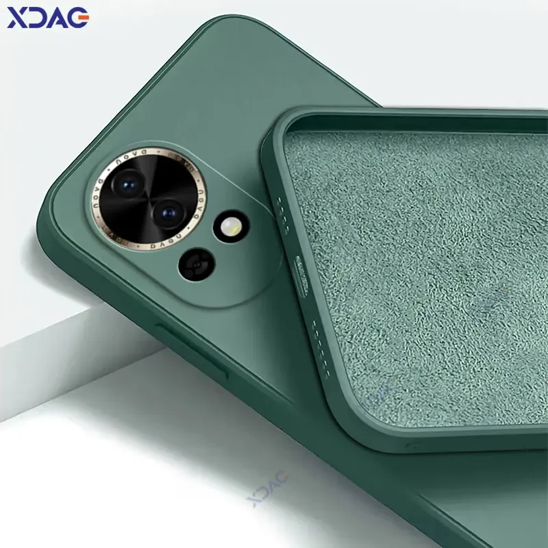 Premium Soft Silicone Protective Case for Smartphones - Full Camera Coverage, Square Design