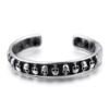 10mm Skull Ghost Head Bangle Men 316L Stainless Steel 1