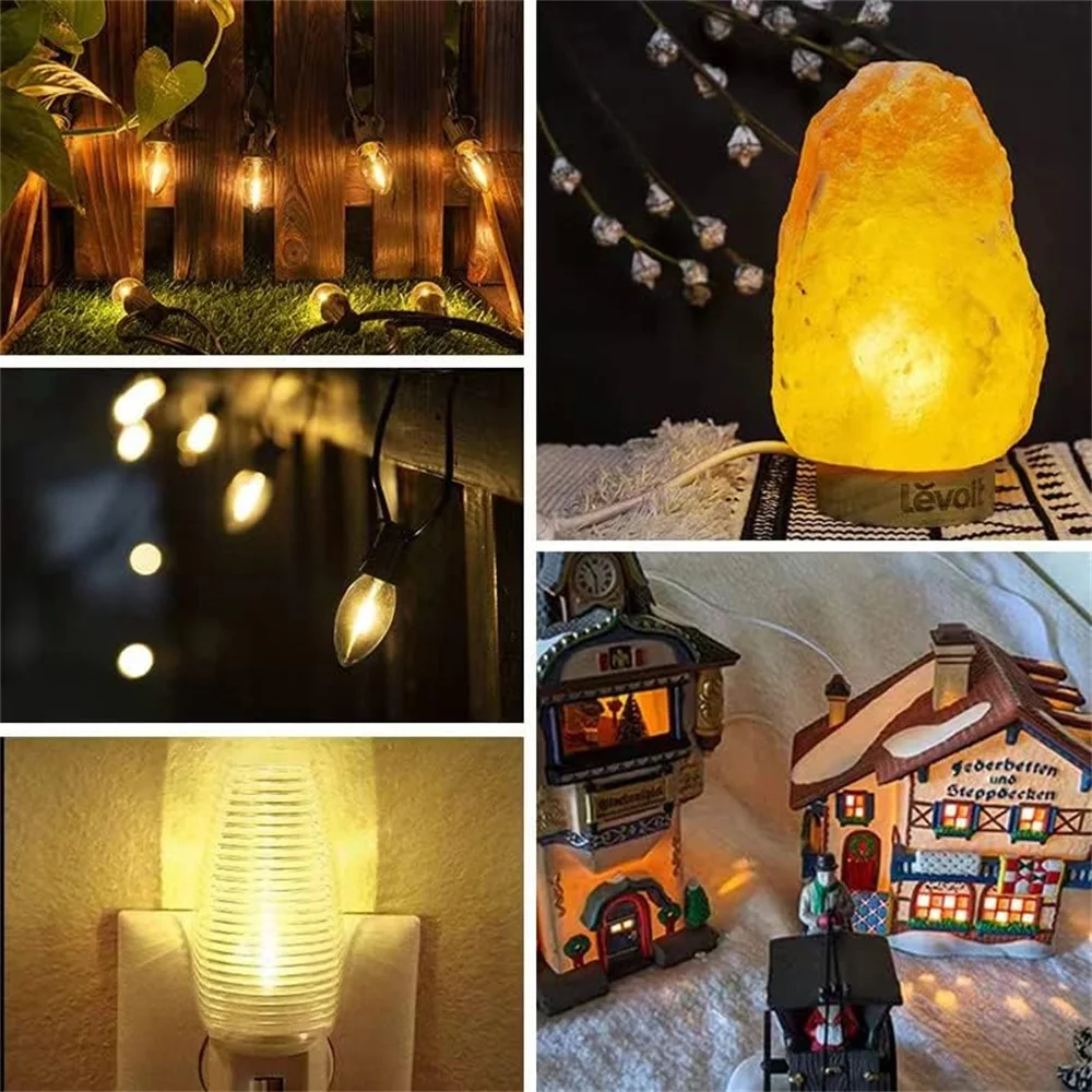 Description Picture 3 of item10Pcs/Pack E12 E14 Led Filament Lamp AC220V Edison Bulb Lights Retro Lamp 2200K Lighting For Living Room LED Bulbs Warm White