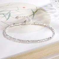 925 Sterling Silver Crushed Silver Bracelet For Women Girl Gift Irregular Jewelry Accessories Dropshipping Wholesale