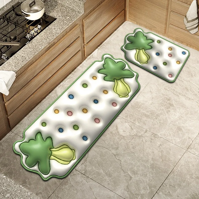 Diatom Mud Carpet Bath Mat Cartoon Rug Kitchen Oil Absorbent Non-slip Bathroom Water Absorbent Foot Mat Quick Drying Pad