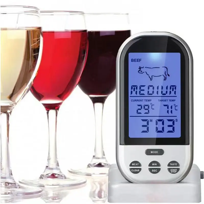 Digital Wireless Oven Thermometer Meat BBQ Food Probe Kitchen Cooking Tools