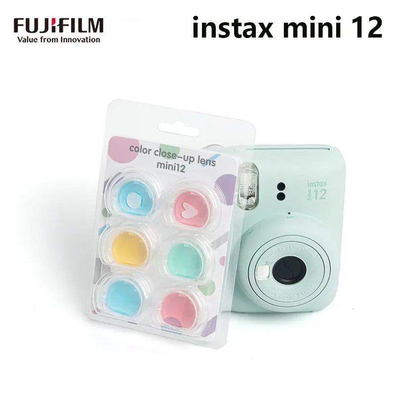 New Mini12 Camera 4Pcs Colorful Camcorder Cute Close-up Colored Lens Filter Set for Fujifilm instax Mini 12 Accessories