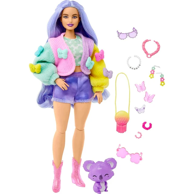 Barbie Boneca feita para se movimentar com 22 articulações flexíveis e rabo  de cavalo longo loiro vestindo roupas atléticas para crianças de 3 a 7 anos  de idade, Multicolorido : : Brinquedos