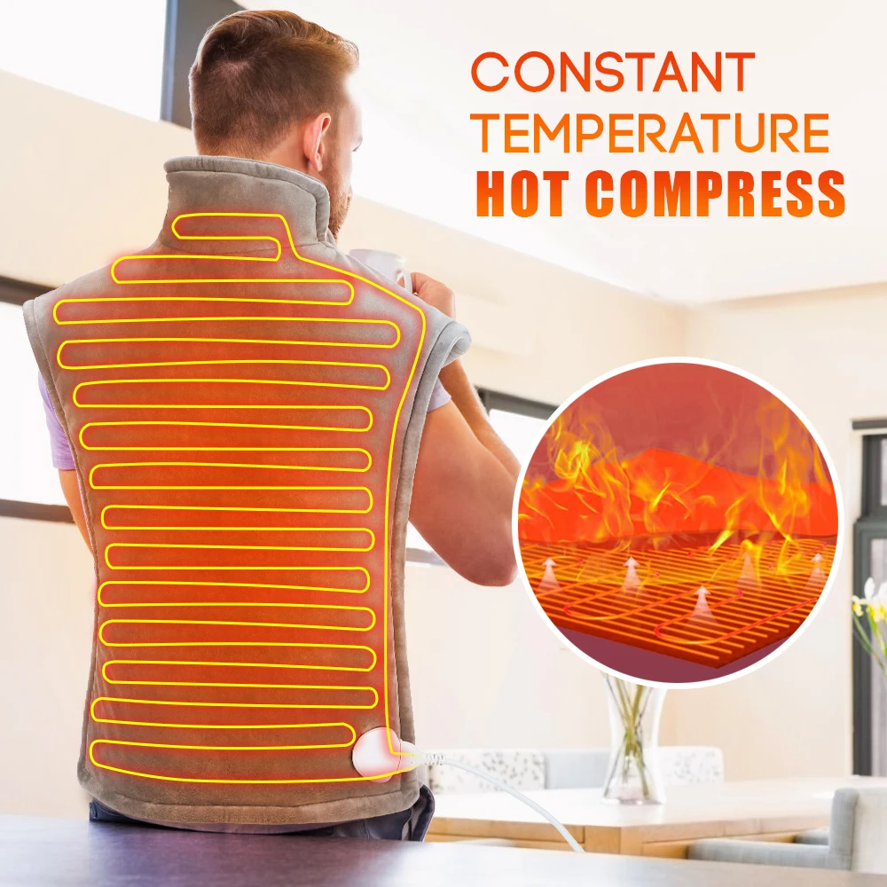 Electric Heating Pad For Neck Back Shoulder Heated Shawl Pain Relief Waist  Blanket Winter Warmer Thermal Pad Timed Physiotherapy - AliExpress