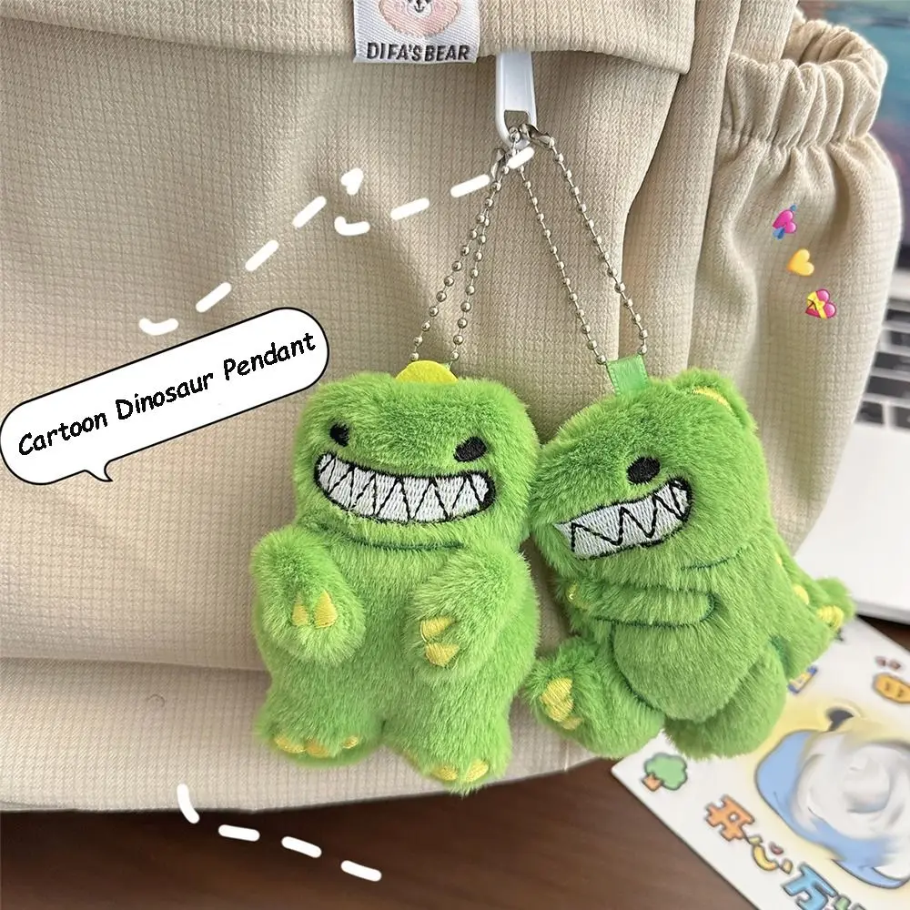 Dino Cartoon Plush Dinosaur Pendant Sweet Cartoon Design Plush Doll Pendant Bag Charms Girls