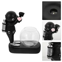 Flower Pot Astronaut Hydroponic Bottle Home Decoration Small Fish Tank Statue Vase Adornment 1