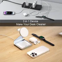 Bonola Magnetic 3 in 1 Wireless Charger for iPhone 17/16/15/13/14/12 30W Wireless Charging Station for Apple Watch/AirPods Pro - Image 3