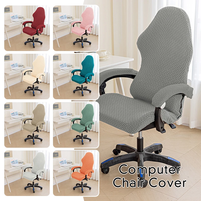 

Gaming Chair Cover Thickened Elastic Fabric Dustproof Seat Protector Universal Swivel Armchair Cover for Home Hotel