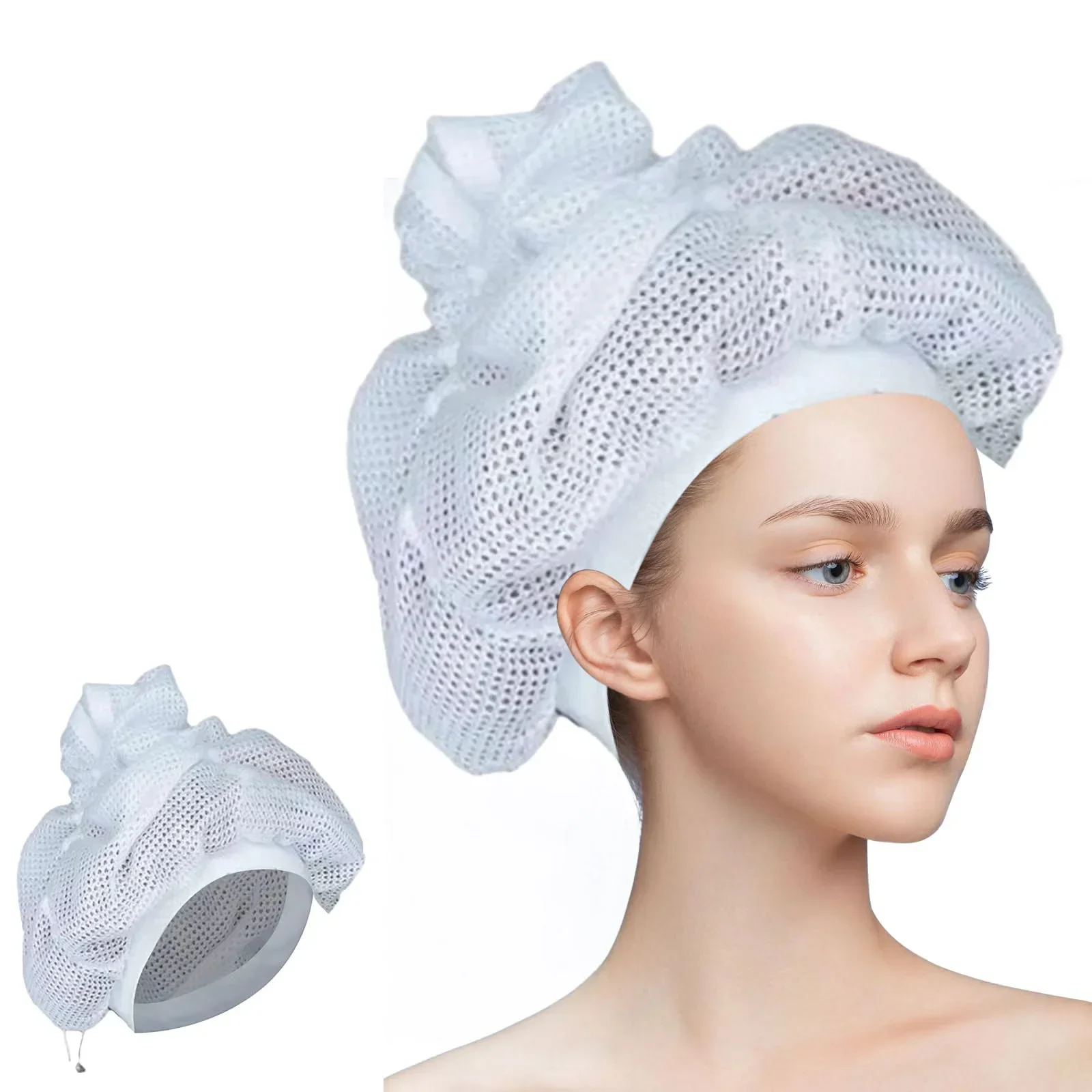 1/3/5/10PCS New Style Drying Curly Hair Mesh Hat  Blow Dry Hair Curling Mesh Bag Curly Hair Drying Flip Mesh Hat Flip Mesh Hat