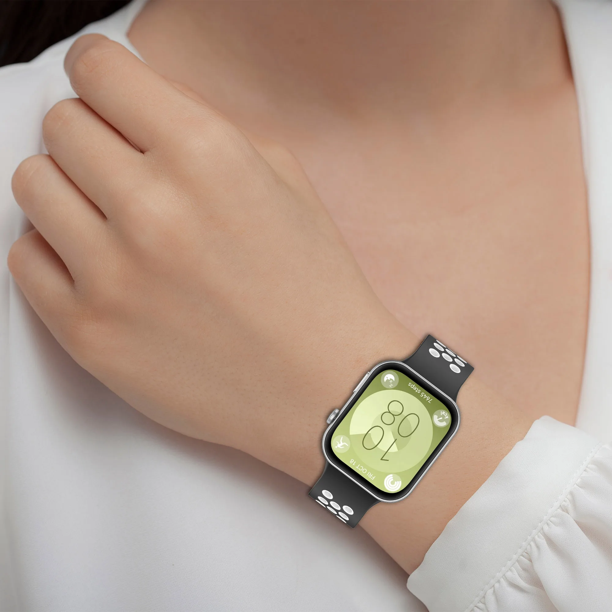 Breathable Silicone Strap for Smart Watch - Replaceable Bracelet Accessories Band Correa