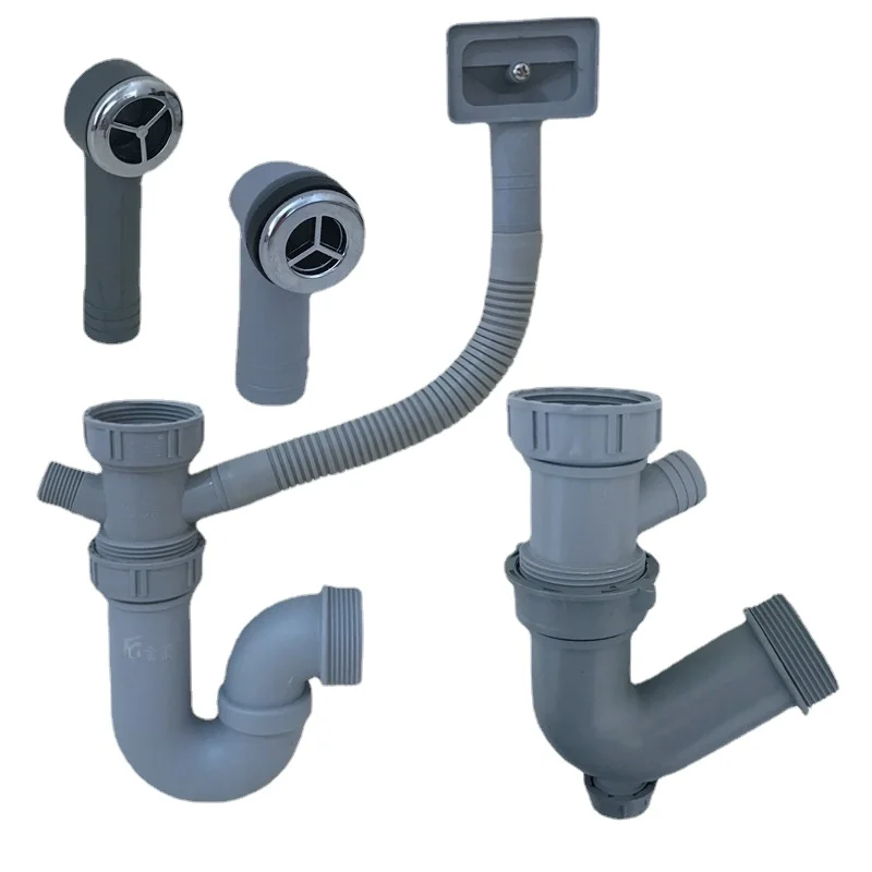 Kitchen Silk Dish Basin Adapter Overflow Water Drains Pipe Joint Thread Hose Connector for Kitchen Bathroom Downpipe Accessories drainage pipe set