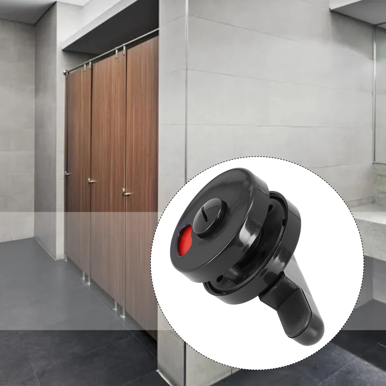 

Accessory Indicator Door Lock Durable Toilet Engaged Fittings Lock Black Material Privacy And Durable Tool Kit