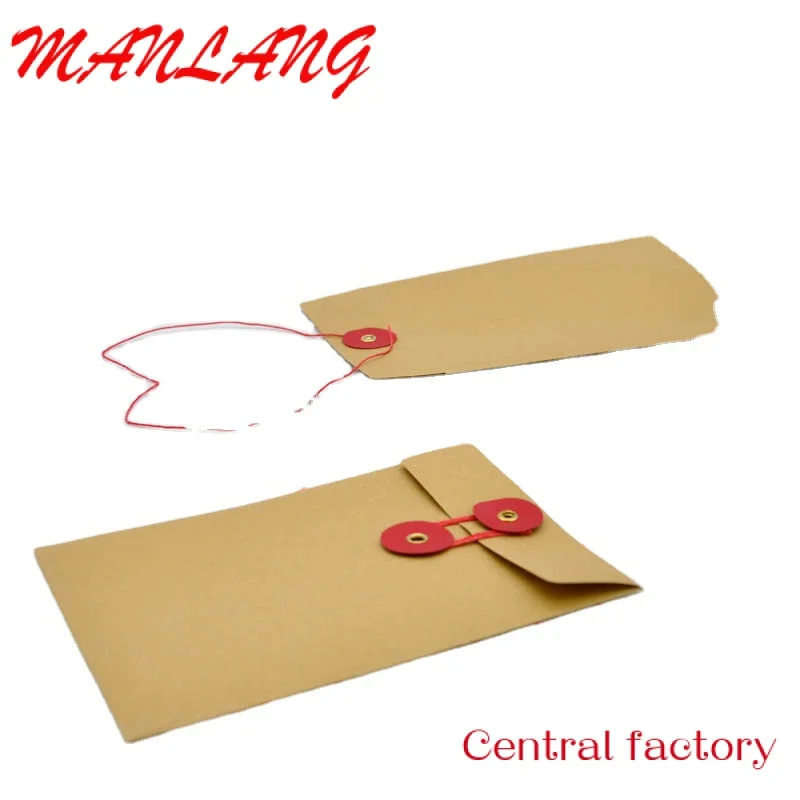 

Custom Envelope with String Brown Kraft Paper Envelop Paper Document Bag