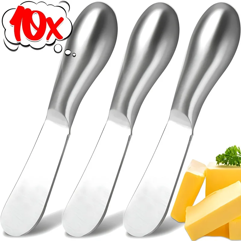 Butter Knife Stainless Steel Portable Cheese Knife Bread Jam Spreaders Wipe Multi-purpose Western Food Tableware Kitchen Gadget