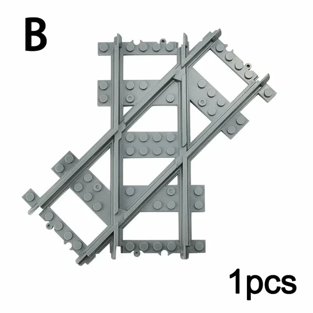 City Train Rail Tracks and Railway Building Block Set - Creative DIY Brick Toys