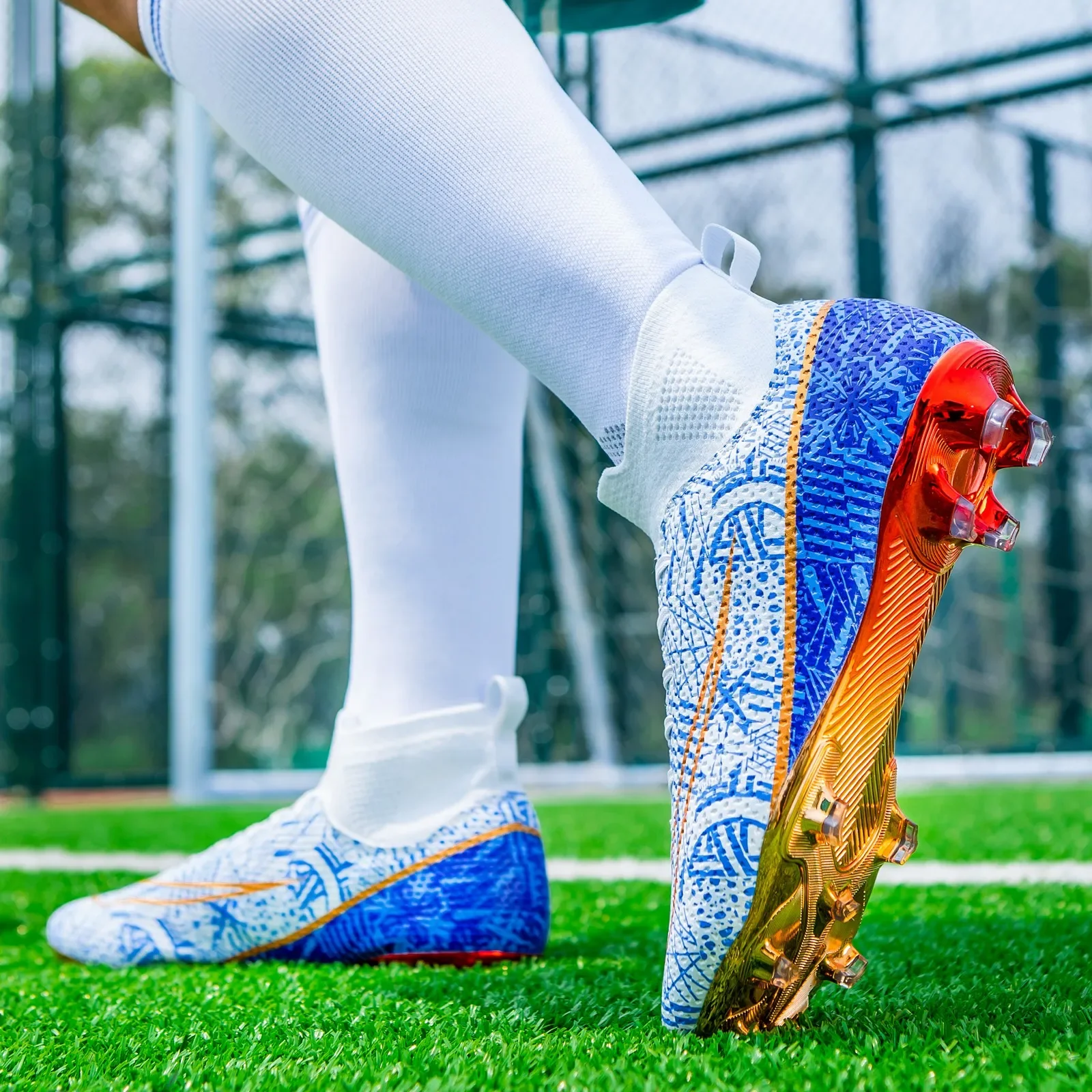 Football Boots TF/FG Training Grass Outdoor Professional Soccer Shoes Men Women Adult Teenager Non-Slip Soccer Cleats Sneakers