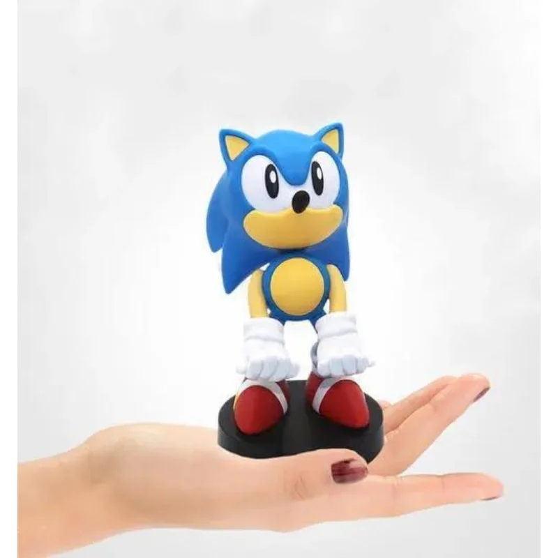 18 Cm Sonic The Hedgehog Mobile Phone Holder Cartoon High-value Creative Hand-made Suitable for Ps4 Ps5 Handle Doll Decoration