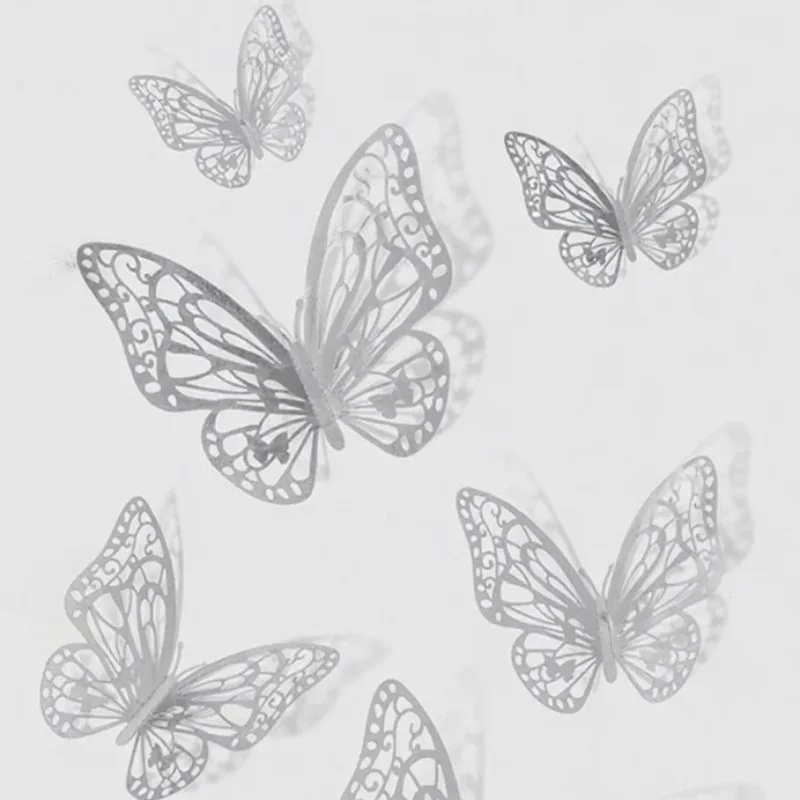 Elegant Decorative 3D Butterfly Decals for Gift Wrapping & Home Decor