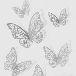 Elegant Decorative 3D Butterfly Decals for Gift Wrapping & Home Decor (Style - 07)