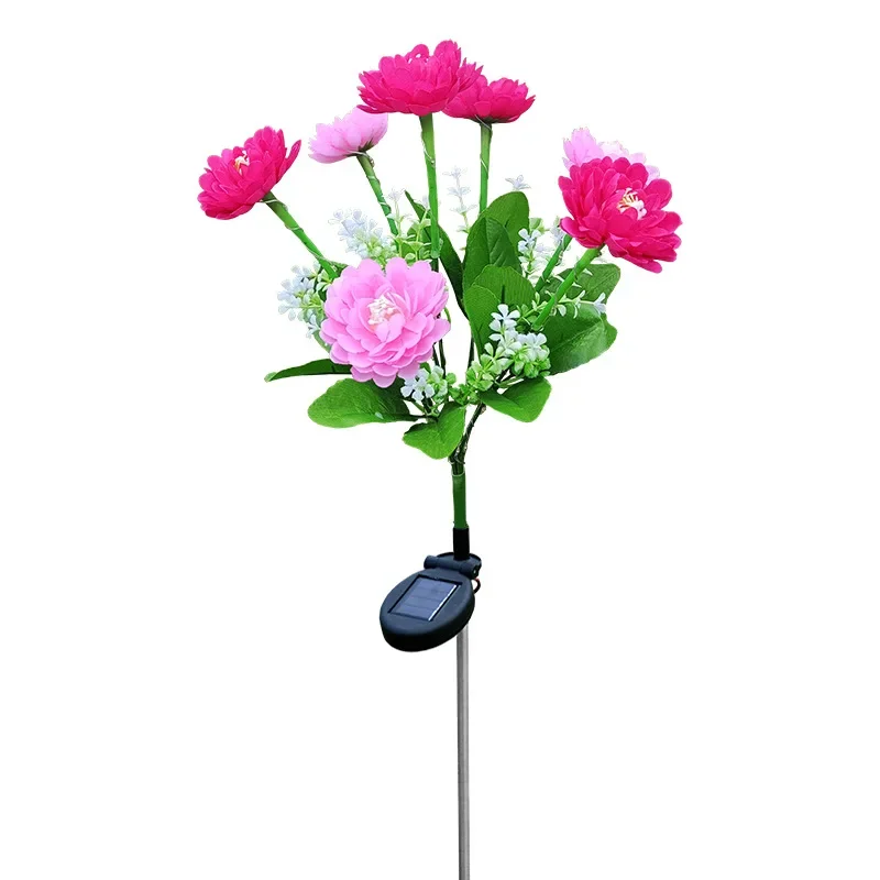 Solar lights garden light solar decoration light solar spot light 7 heads orchid rose waterproof outdoor