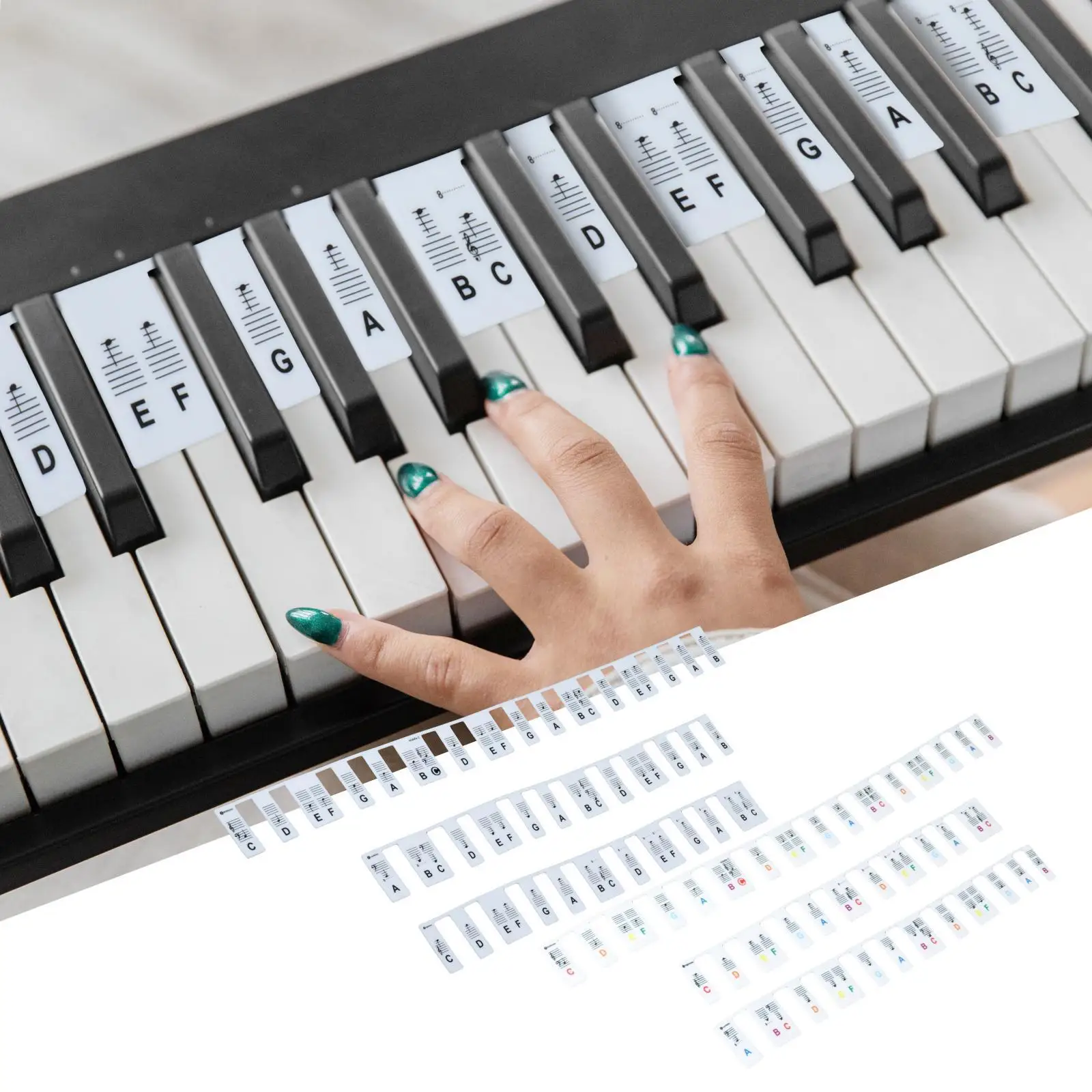 Piano Keys Labeled Letters