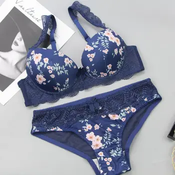 2025 New Sexy Bras Set For Big Boops Low Waist Panties Underwear Bralette Brassiere Cotton Plus Size Female Lingerie