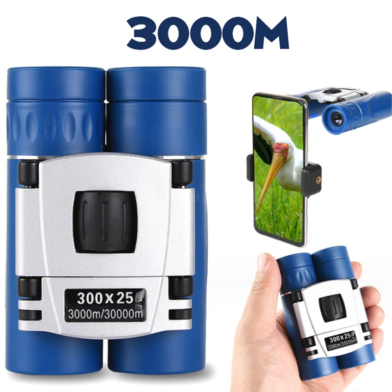 

300X25 Portable Telescope 30000M Powerful Binoculars Long Range Professional Mini BAK4 Prism IPX4 Waterproof HD Monocular