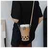 Personalized Bag for Women, Milk Tea Cup Shaped Bucket Bag, Crossbody Shoulder Bag, Kawaii Bubble Tea Boba Milk Handbag, Trendy 4
