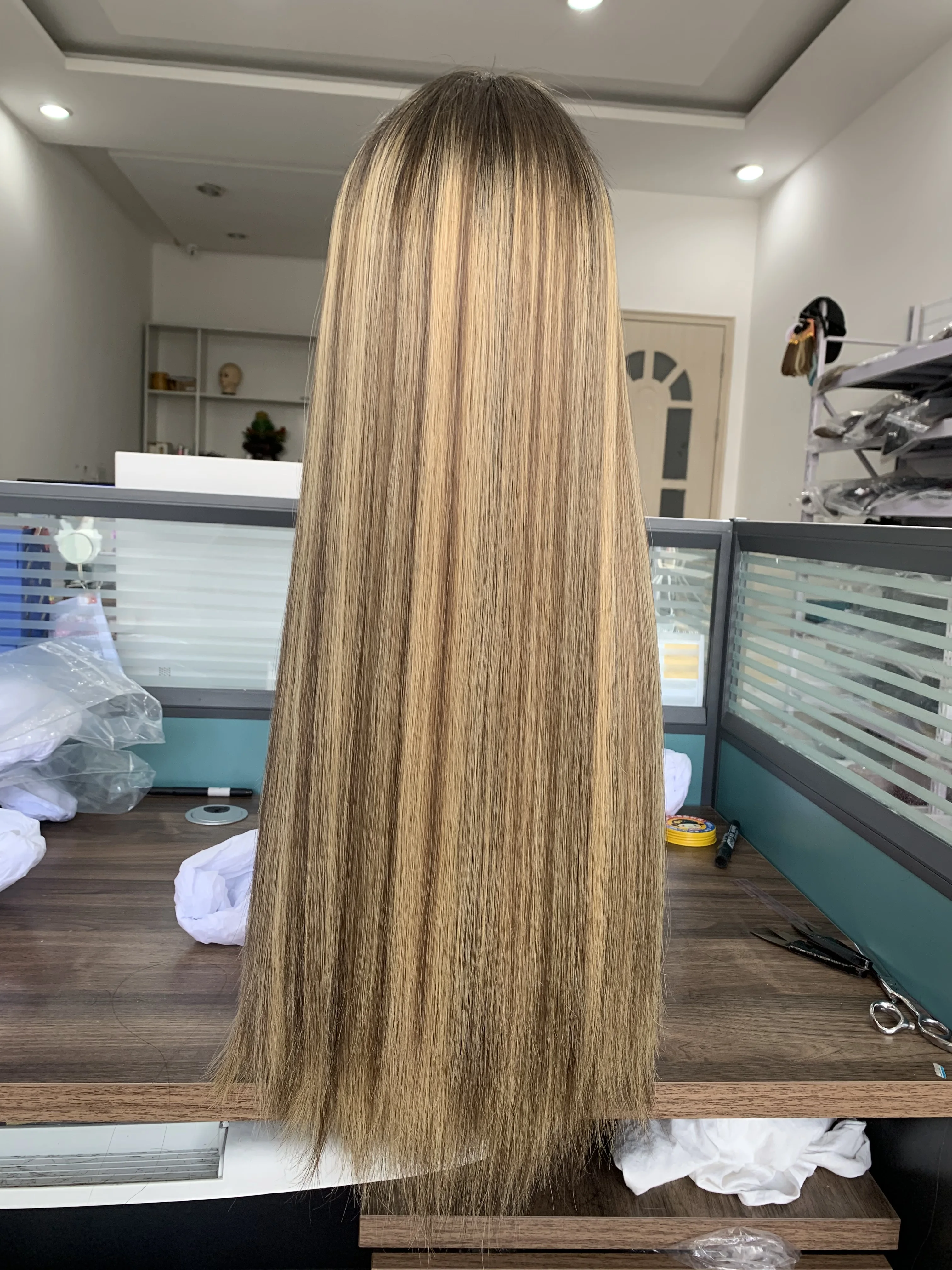 Alishevy blonde wig 100% European human hair lace top wigs wave straight style jewish wig kosher Best Sheitels in stock