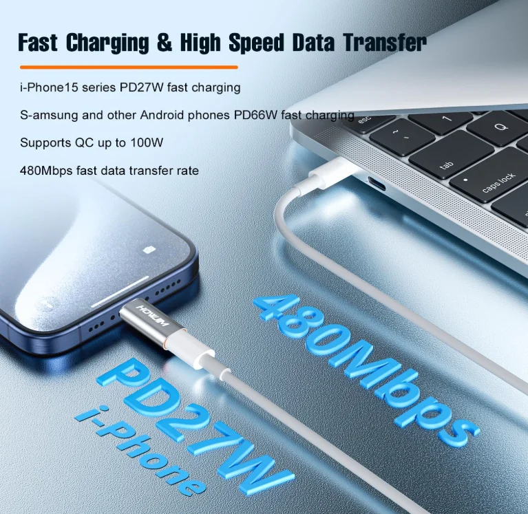 Fast Charging USB-C to Lightning Adapter Pack - 4 Count, 480Mbps Data Transfer, Charger Converter, Note: Not