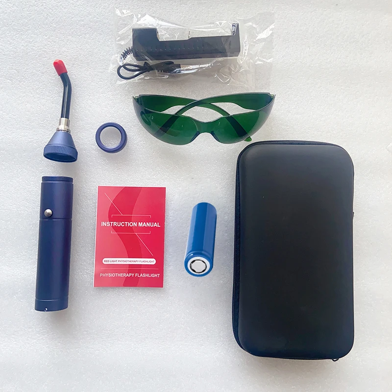 Red Light Therapy Wand Portable Red Light Infrared Therapy Device Handheld Removable Physiotherapy Lip Therapy Oral Physiotherapy Health Pain Relief