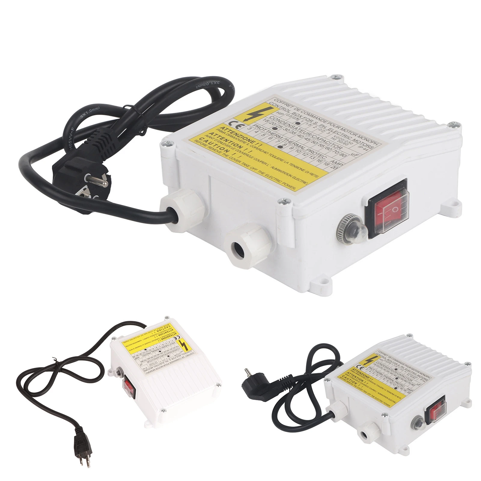 Pump Control Box Bulit in Thermal Circuit Breaker Controller for Well Submersible Household Suction Pumps