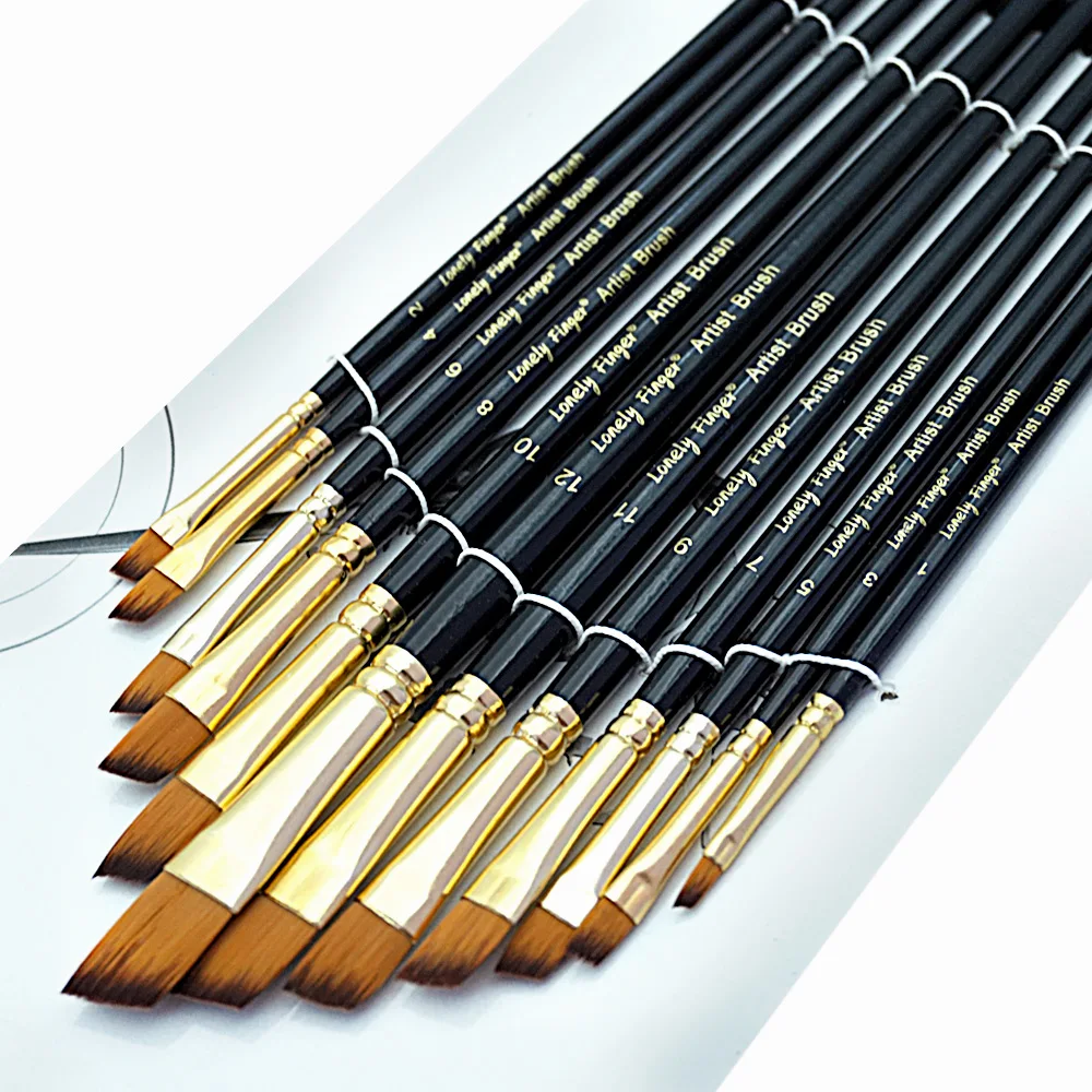 مجموعة فرش الطلاء الزاوي من النايلون للشعر بزاوية...