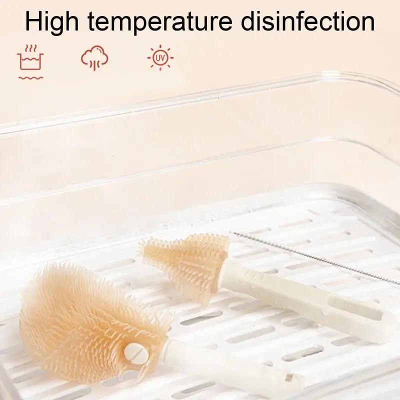 

Набор щеток для бутылок для кормления, дорожный Набор щеток 6 в 1, домашний многофункциональный скребок для уборки с сушилкой