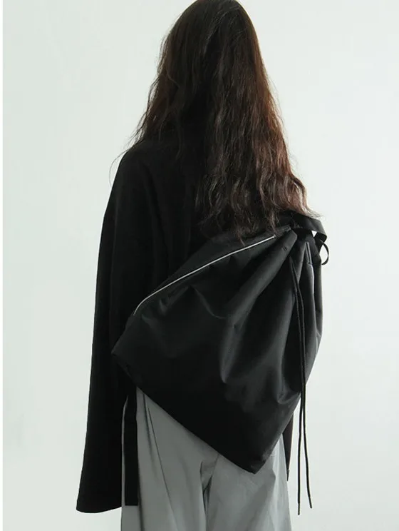 Korean multi-function Drawstring Bucket bag for women Backpack Large capacity Waterproof nylon Backpacks travel Shoulder Bags 2