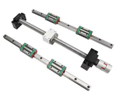 SFU1204 SFU1605 SFU1610 ball screw+2pcs HGR15 linear guide +4 HGH15CA/HGW15CC slider blocks etc 300-1500mm for CNC parts Routers