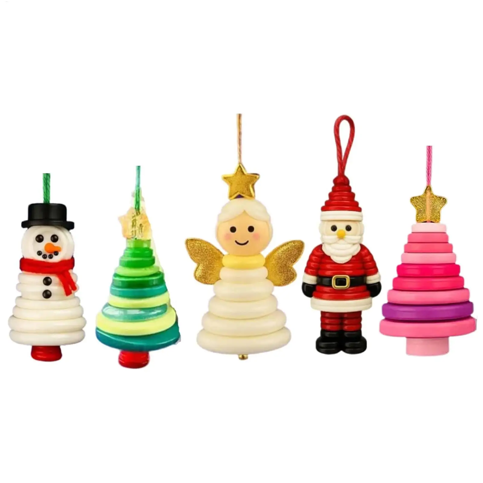 christmas Material package Ornament Kit Handmade Button Snowman Decorating Kit Festive for Lawn Windowsills Garden Patio Porch