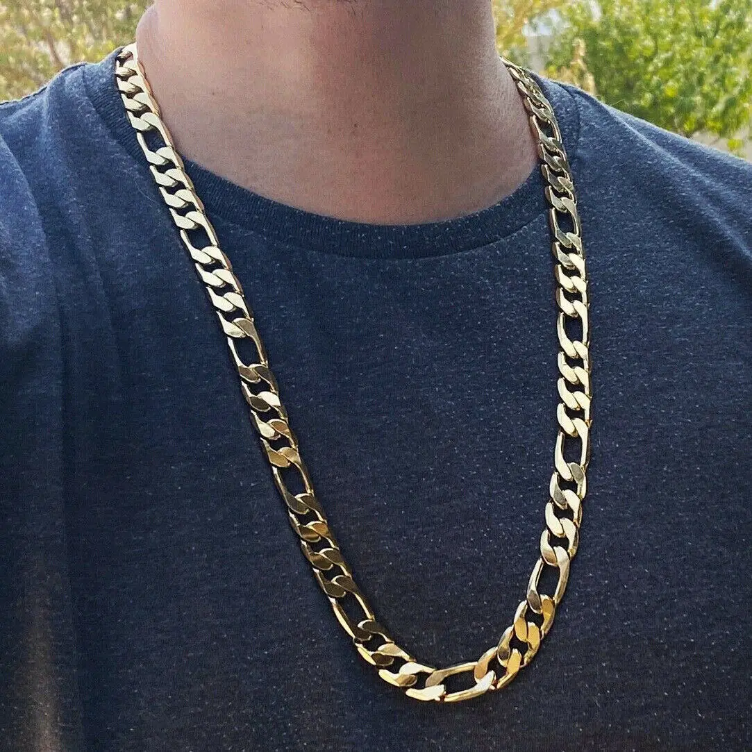 

10 мм итальянское ожерелье с цепочкой из плетеных звеньев 14k Gold GF
