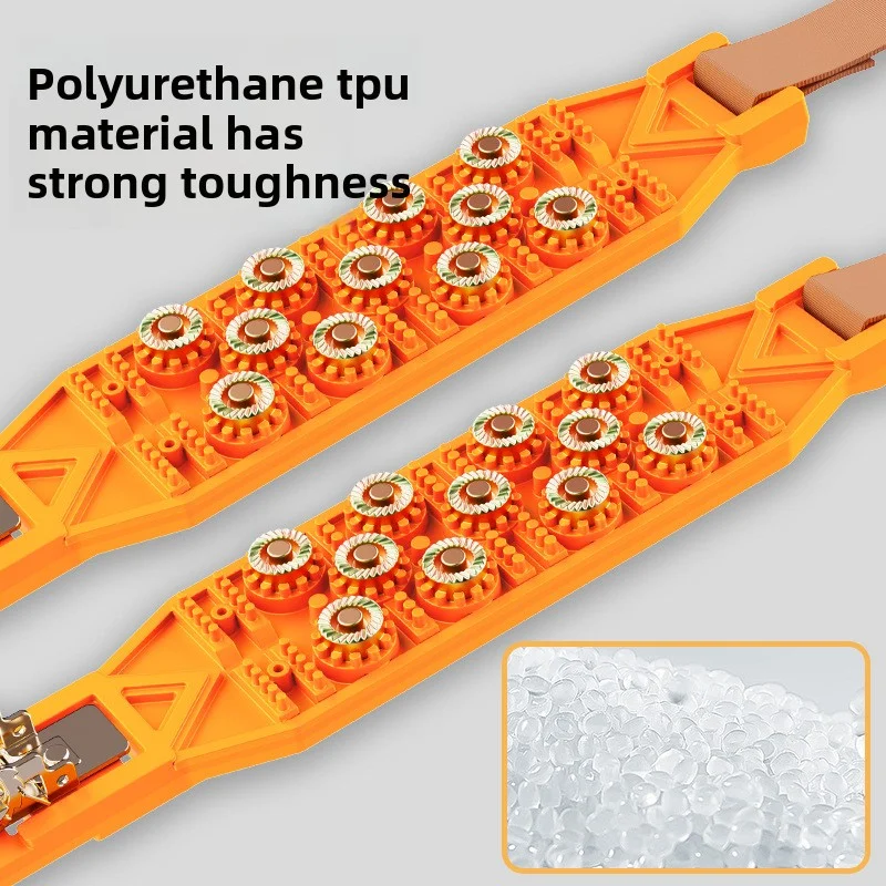 Universal All-Terrain Snow Traction Chains for SUVs Cars and Off-Road Vehicles Without Tire Damage