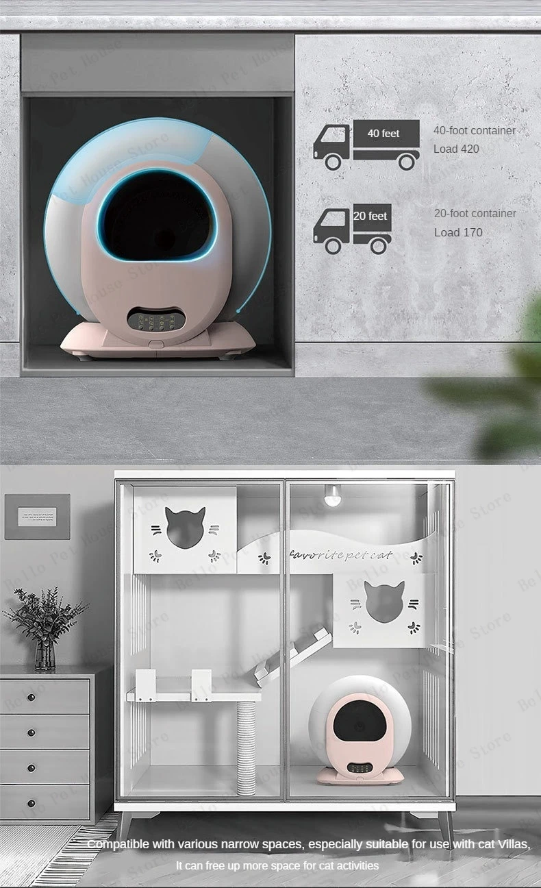 Litière pour chat automatique autonettoyante et anti-odeurs_voghion.com